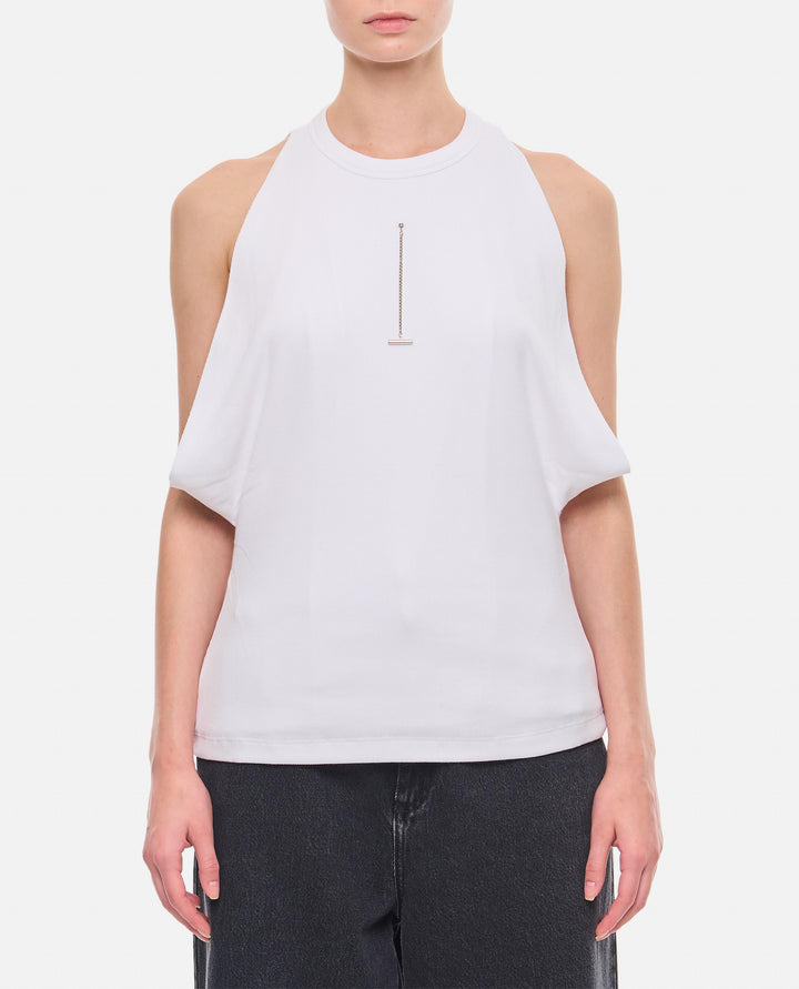 TOP IN COTONE SMANICATO 804191 QLADW9000 Alexander McQueen 