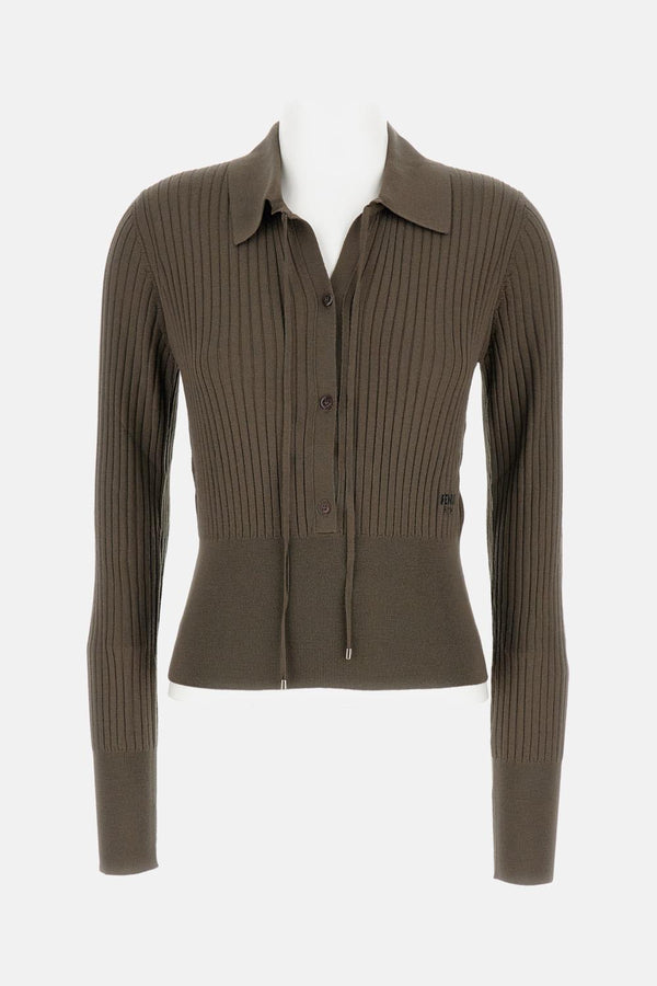 MAGLIA IN LANA A COSTE FZXD75 AUZTF0BBK Fendi 