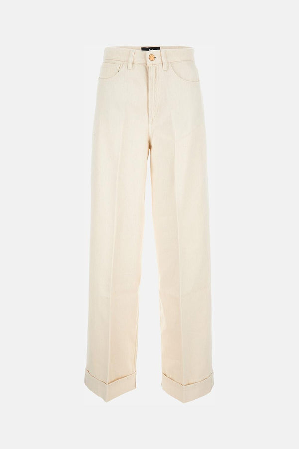 JEANS FLIP CUFFED<BR/> 31W43F54DR1103 CREAM 3X1 