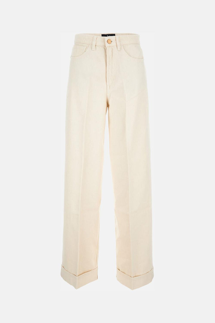 JEANS FLIP CUFFED<BR/> 31W43F54DR1103 CREAM 3X1 