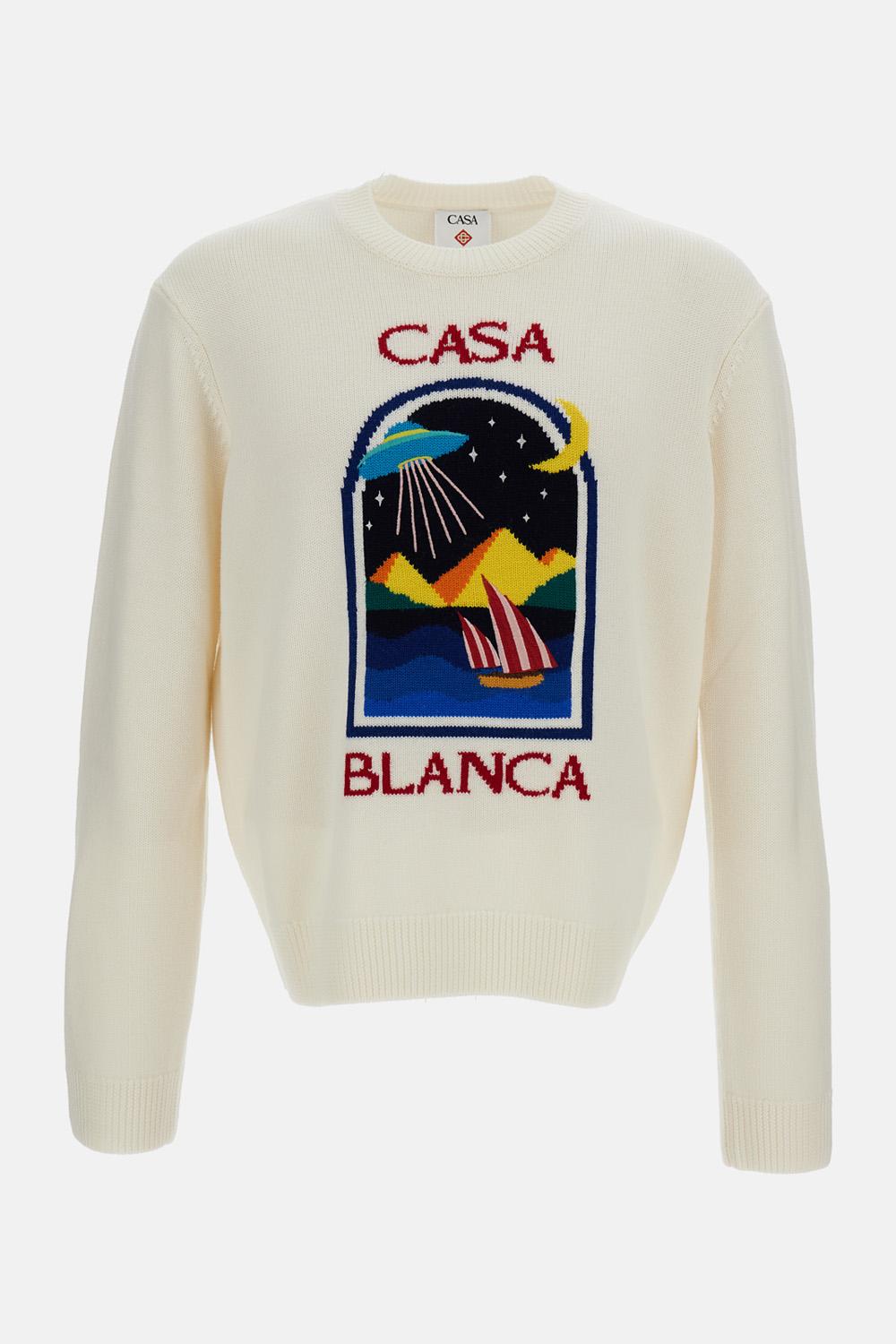 Casablanca Crew-neck sweater Pyramid Abduction $573.30 USD - Biffi