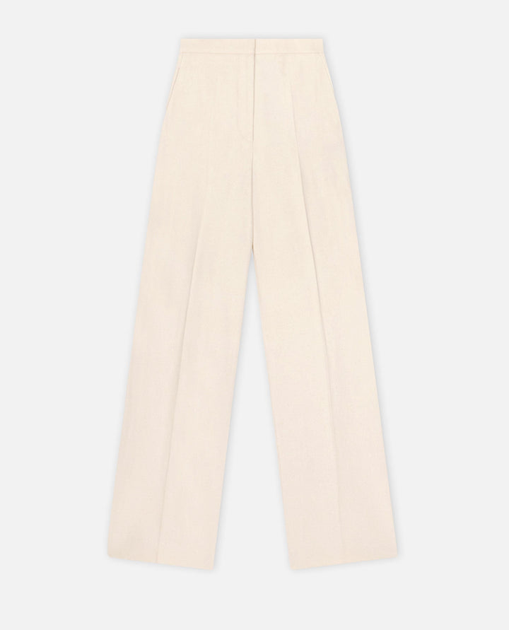 PANTALONI DRITTI<BR/> ZORA IVORY Loulou de Saison 