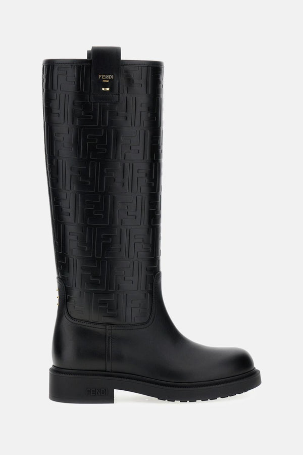 STIVALI FENDI FILO IN PELLE NERA 8W8574 AY9OF0ABB Fendi 