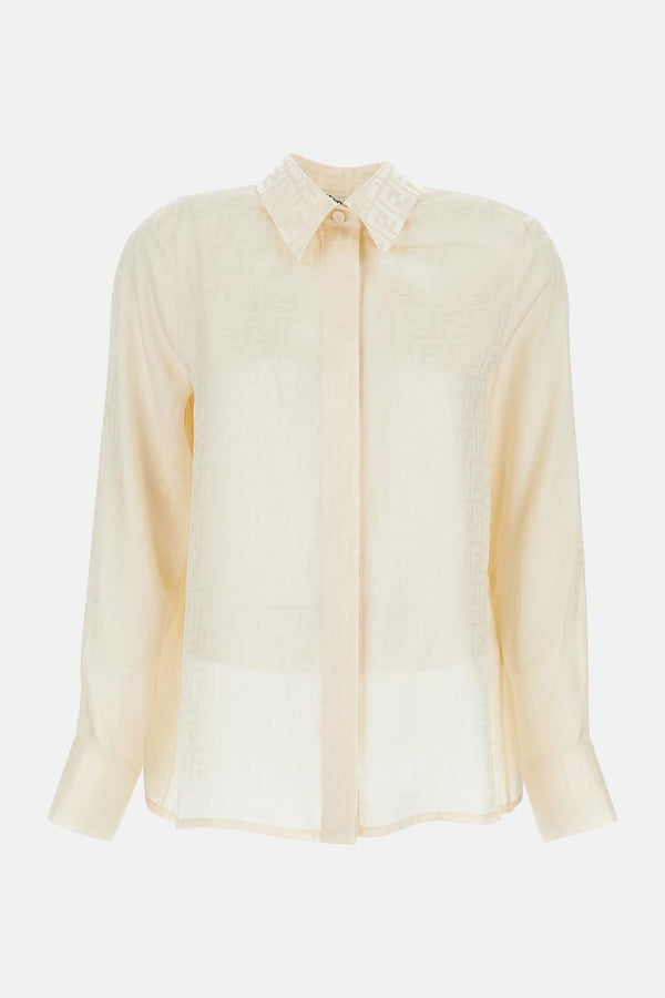 CAMICIA FF CREPE SATIN<BR/> FS8140 AJ0ZF1M2A Fendi 