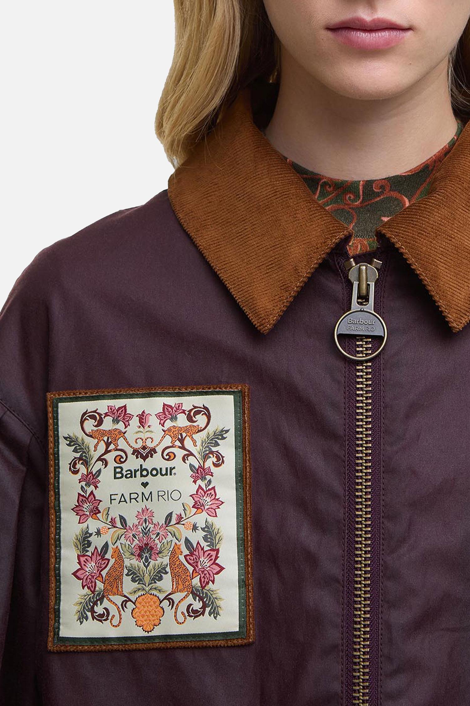 Barbour BARBOUR X FARM RIO THAIS WAX JACKET $375.10 USD - Biffi