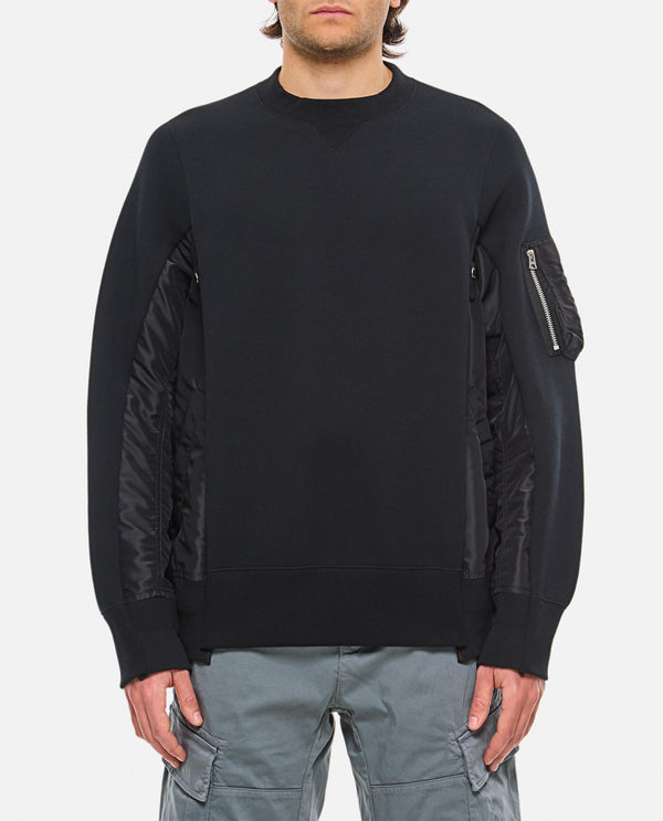 FELPA GIROCOLLO COTONE E NYLON<BR/> SCM221 002 Sacai 