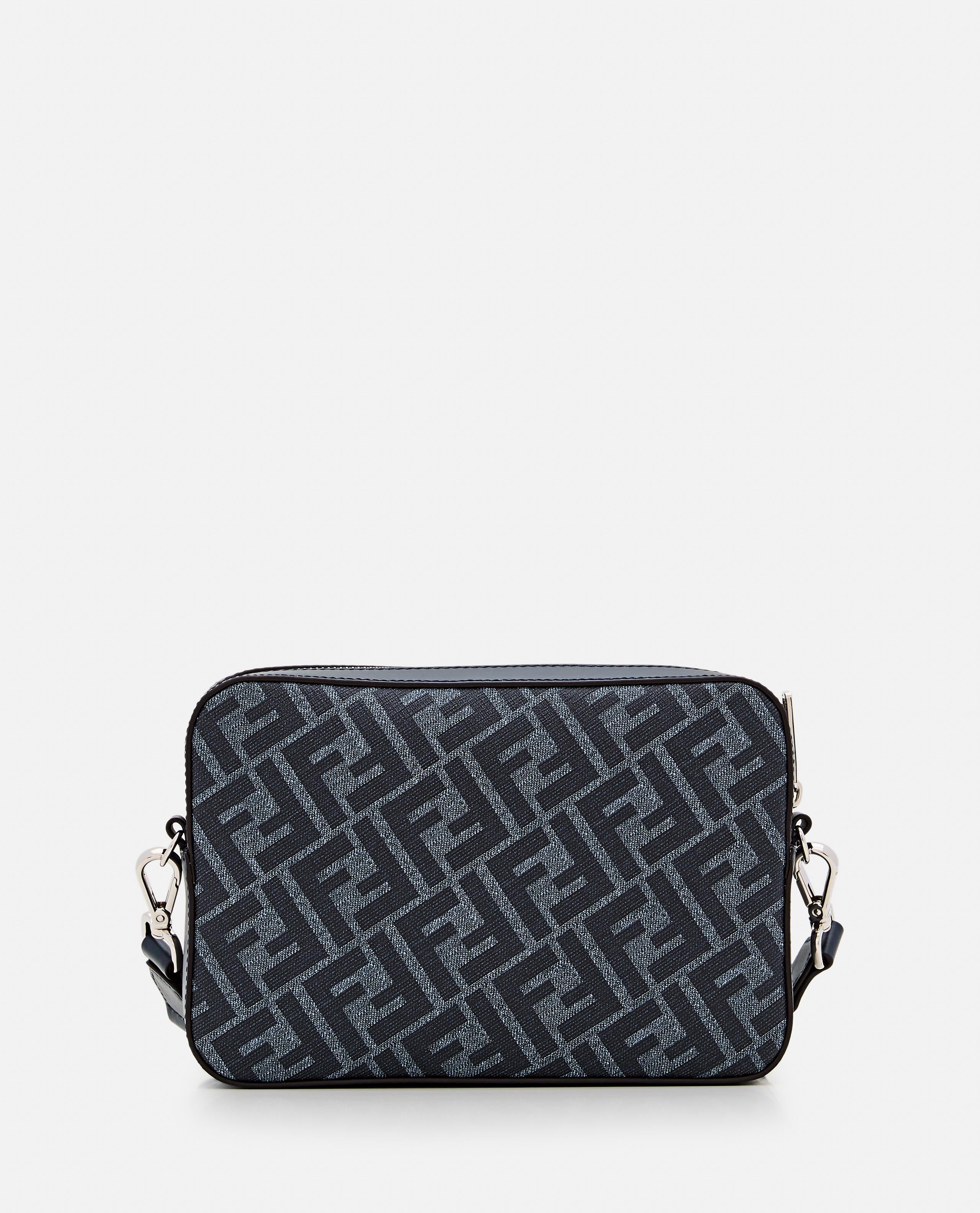 バッグ FENDI CAMERA CASE MEDIUM FENDI Diagonal Medium FF Zucca Canvas Camera Case Crossbody Bag Black