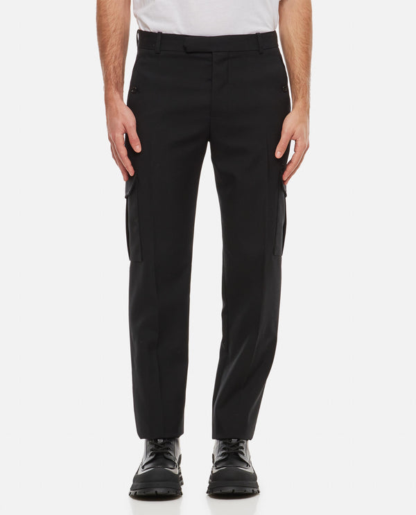 PANTALONI IN LANA GABARDINE<BR/> 774166 QUAAC1000 Alexander McQueen 