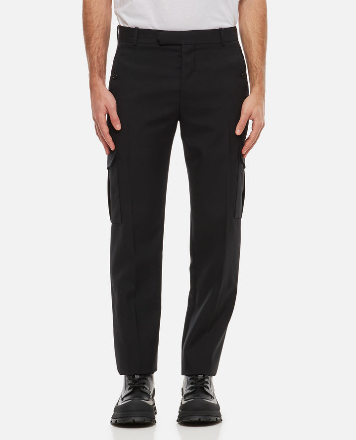 PANTALONI IN LANA GABARDINE<BR/> 774166 QUAAC1000 Alexander McQueen 