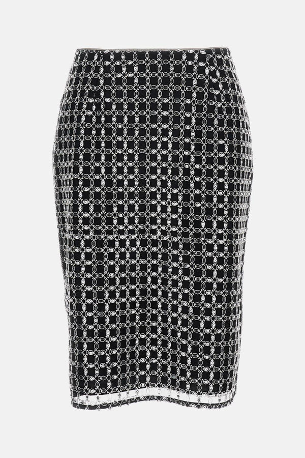 GONNA MINI CON PAILLETTES<BR/> 115453100 100 Rotate Birger Christensen 