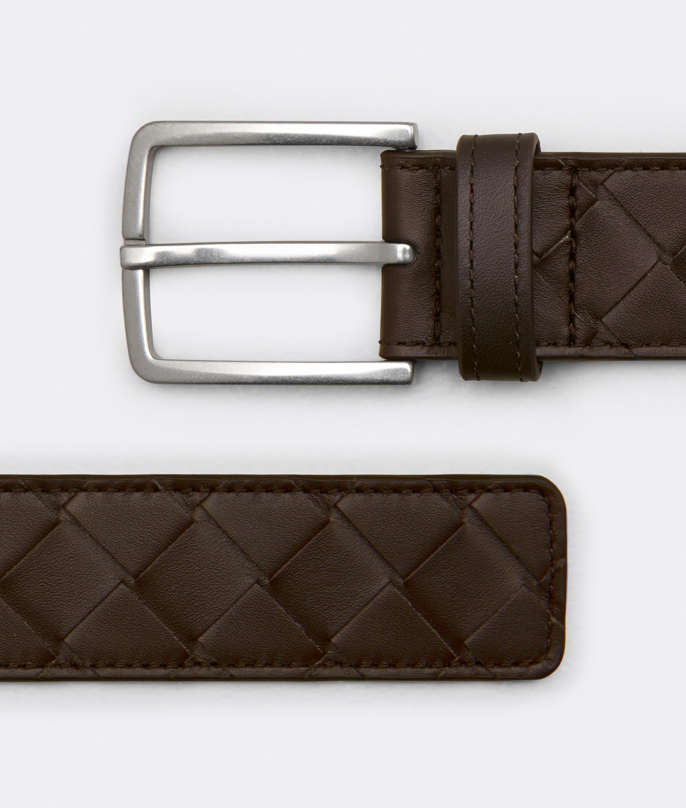 Bottega Veneta レザーの編み込みベルト ¥101,200 JPY - Biffi Boutiques