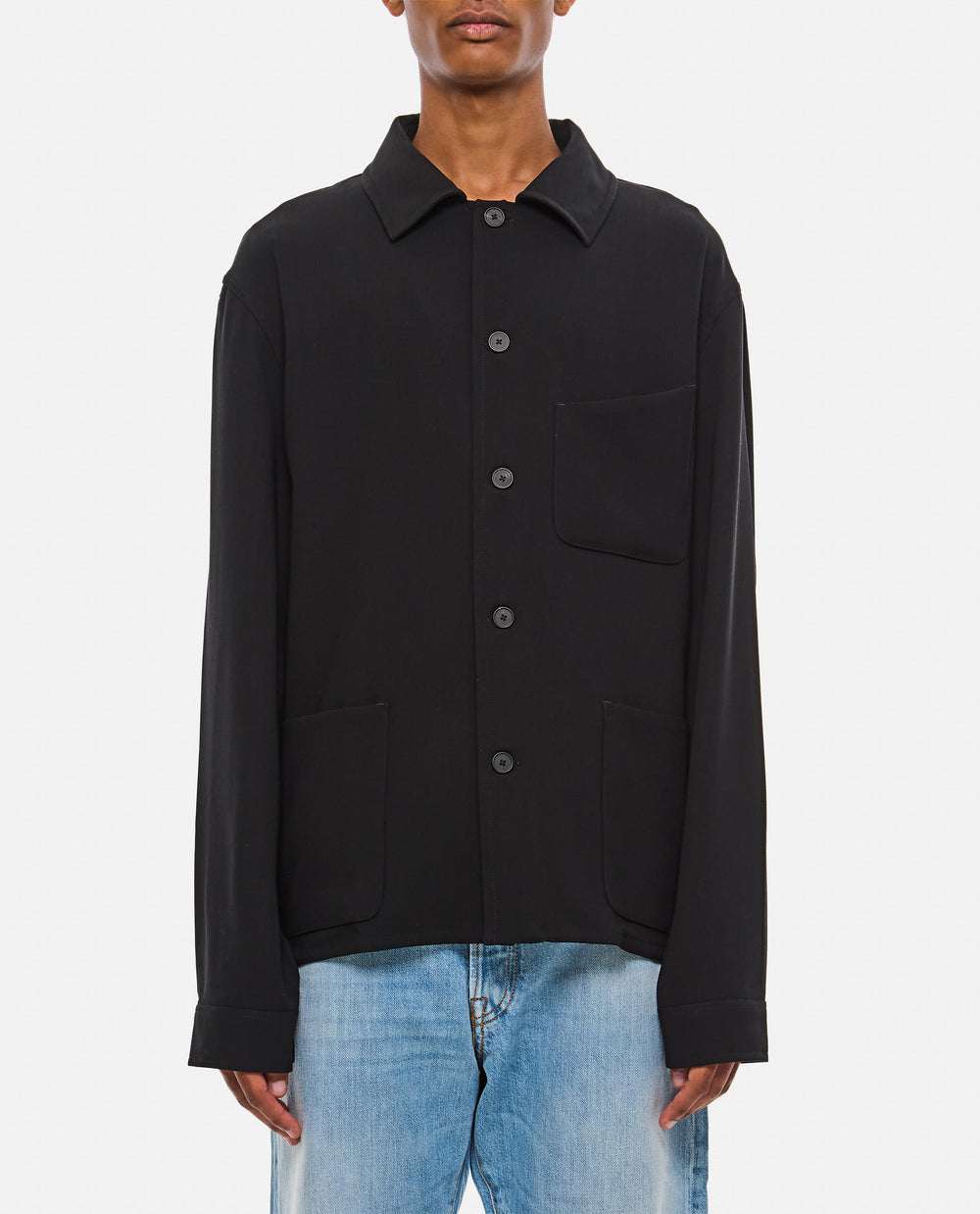 givenchy black dress shirt $685 Givenchy Men Black Cotton Long-Sleeve Button Dress Shirt Size US 16.5  EU 41