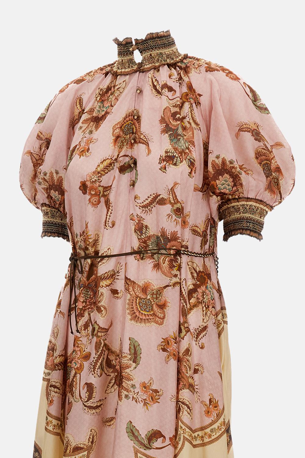 zimmermann floral dress long sleeve Zimmermann Women's Alchemy Linen-Silk Maxi Dress - Rosette