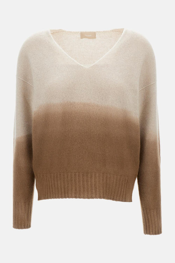 MAGLIA CON COLLO A V<BR/> L5K481SFL 002 Drumohr 