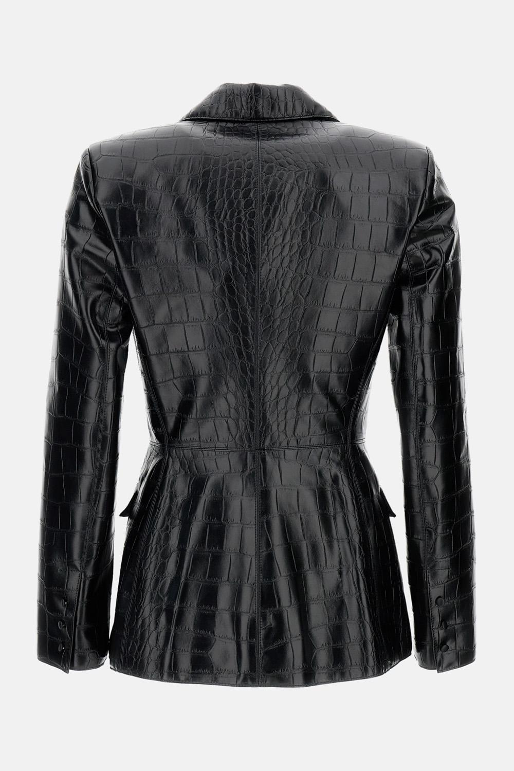 Elisabetta Franchi CROC PRINT JACKET $297.65 USD - Biffi Boutiques