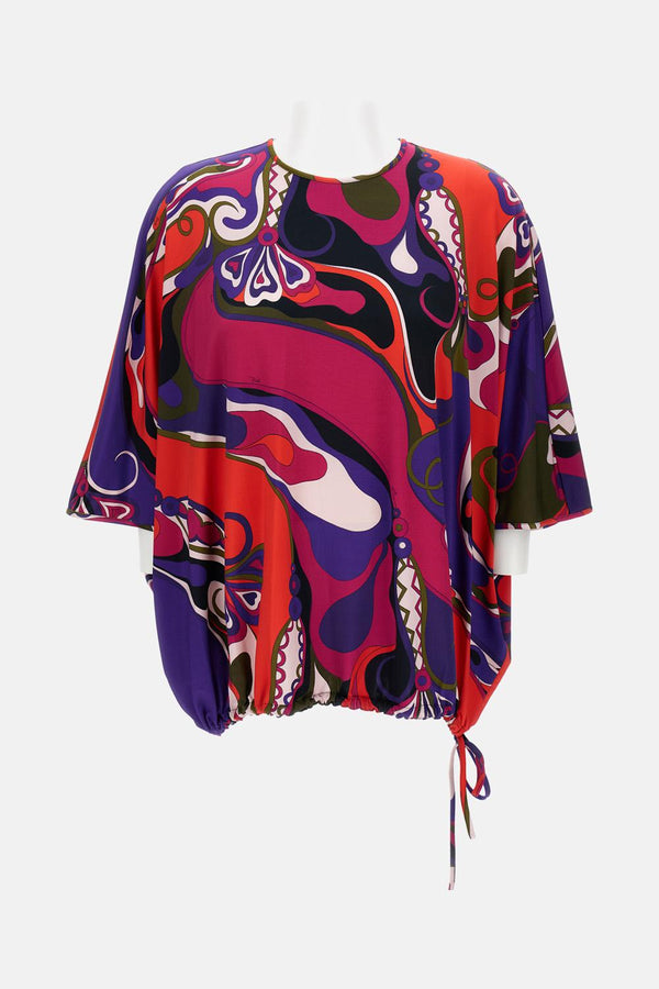 BLUSA IN JERSEY DI RASO<BR/> 5UJM80 5U737017 Emilio Pucci 
