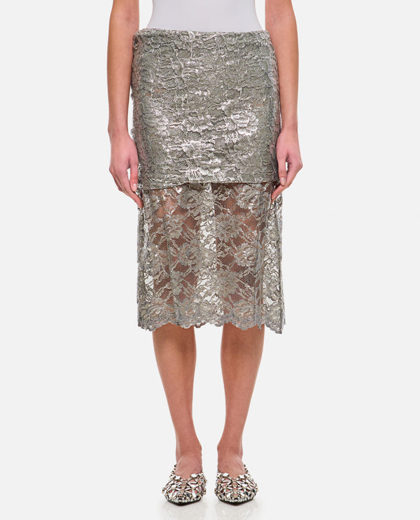 GONNA MIDI IN PIZZO 250WCS00253 VVP001AA002 The Attico 